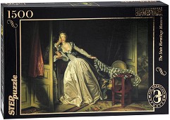 Открадната целувка - Пъзел от 1500 части на Жан Оноре Фрагонар от колекцията Russian Museum - пъзел