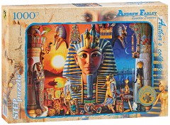 Египетски саркофаг - Пъзел от 1000 части на Андрю Фарлей от колекцията "Author's" - пъзел