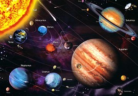 Слънчевата система - Неонов пъзел - пъзел
