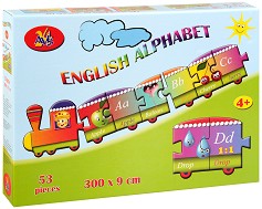 Английска азбука - Образователен пъзел от 53 големи части - пъзел